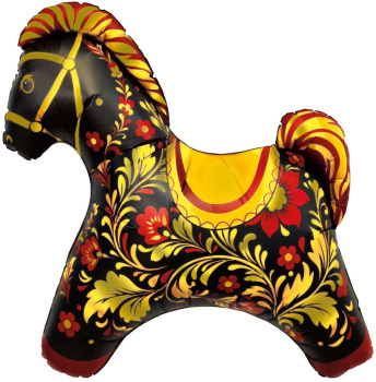 Лошадка Золотая роспись мини