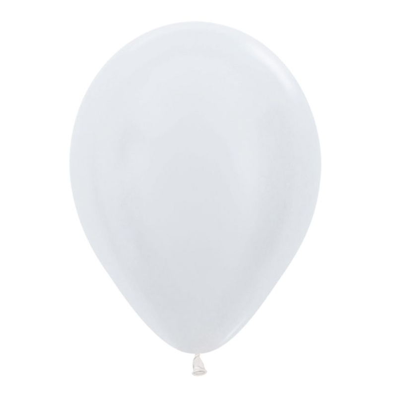 Белый (Жемчужный), Перламутр / Pearl, латексный шар