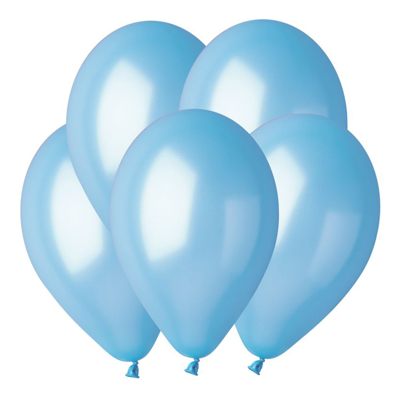 Голубой 35, Металл / Light blue 35, латексный шар