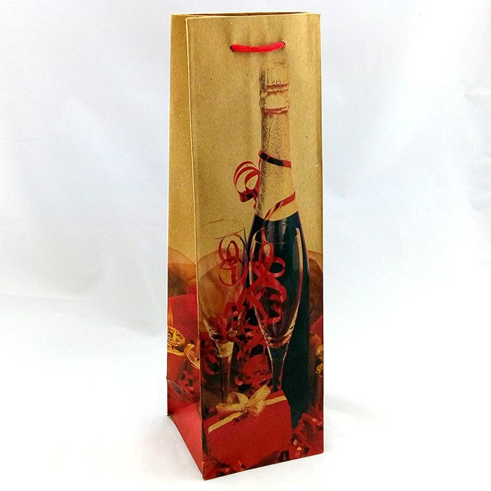Крафт-пакет подарочный "Брызги шампанского" 