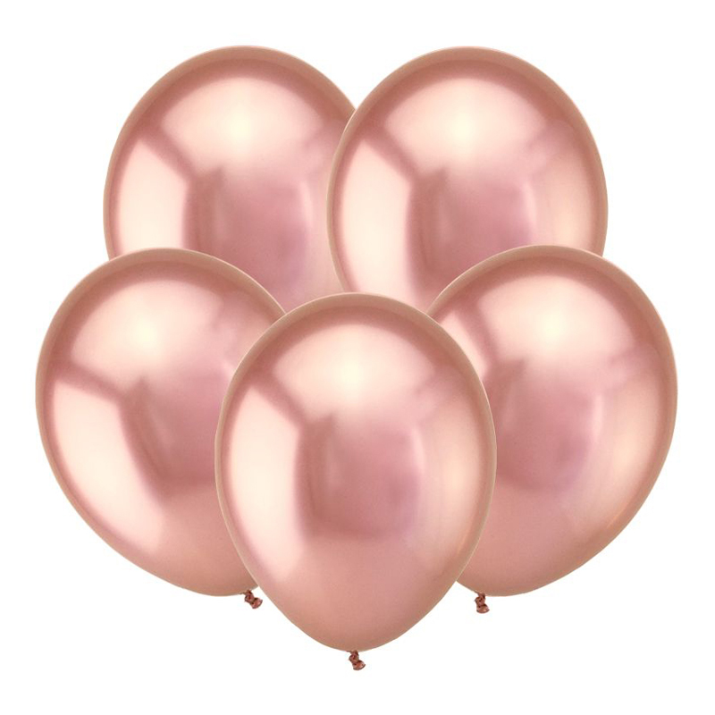 Розовое золото, Зеркальные шары / Mirror Rose Gold, латексный шар