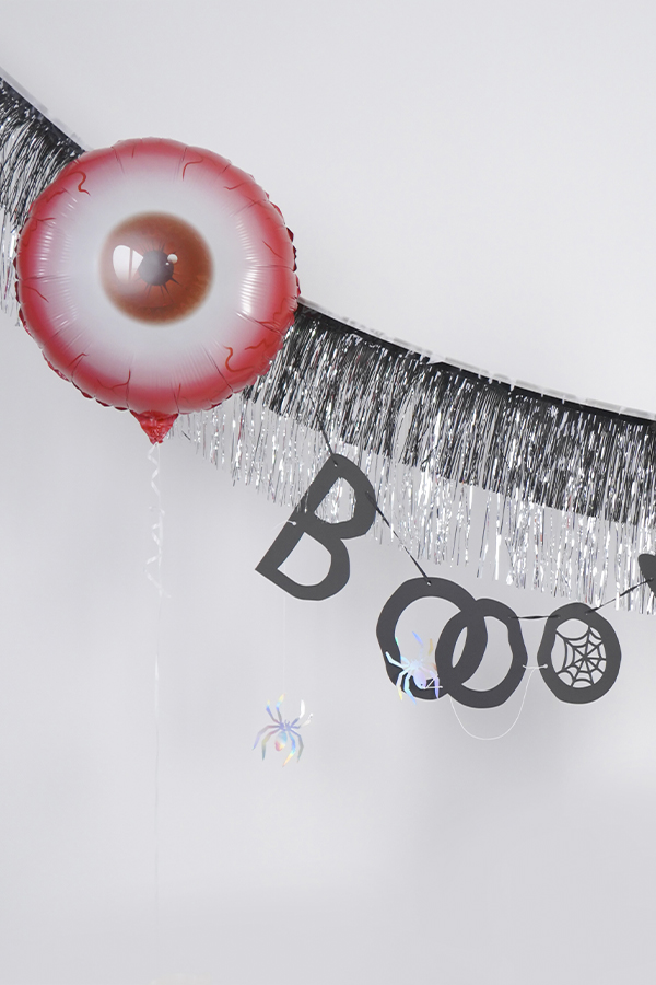 Гирлянда бумажная  "BOOO!" глаз и тесьма 