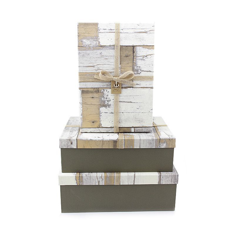 Набор подарочных коробок 3 в 1 "Деревянный ящик"