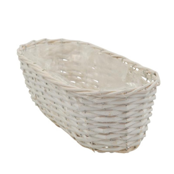 Корзина плетеная без ручки. Ива, белый