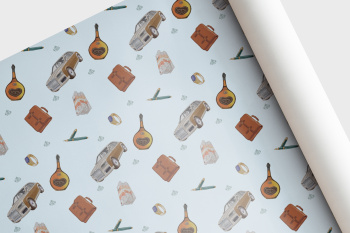 Бумага подарочная "Подарки для мужчин" / 10 шт. /