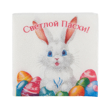 Салфетки Пасхальный кролик, однослойные