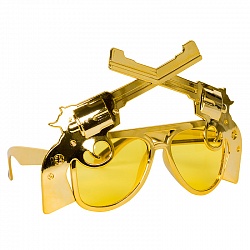 Карнавальные очки "Особо опасен", золотые
