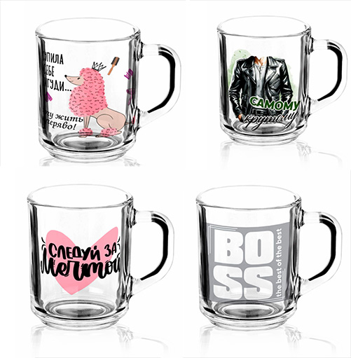 Стеклянные кружки, бокалы