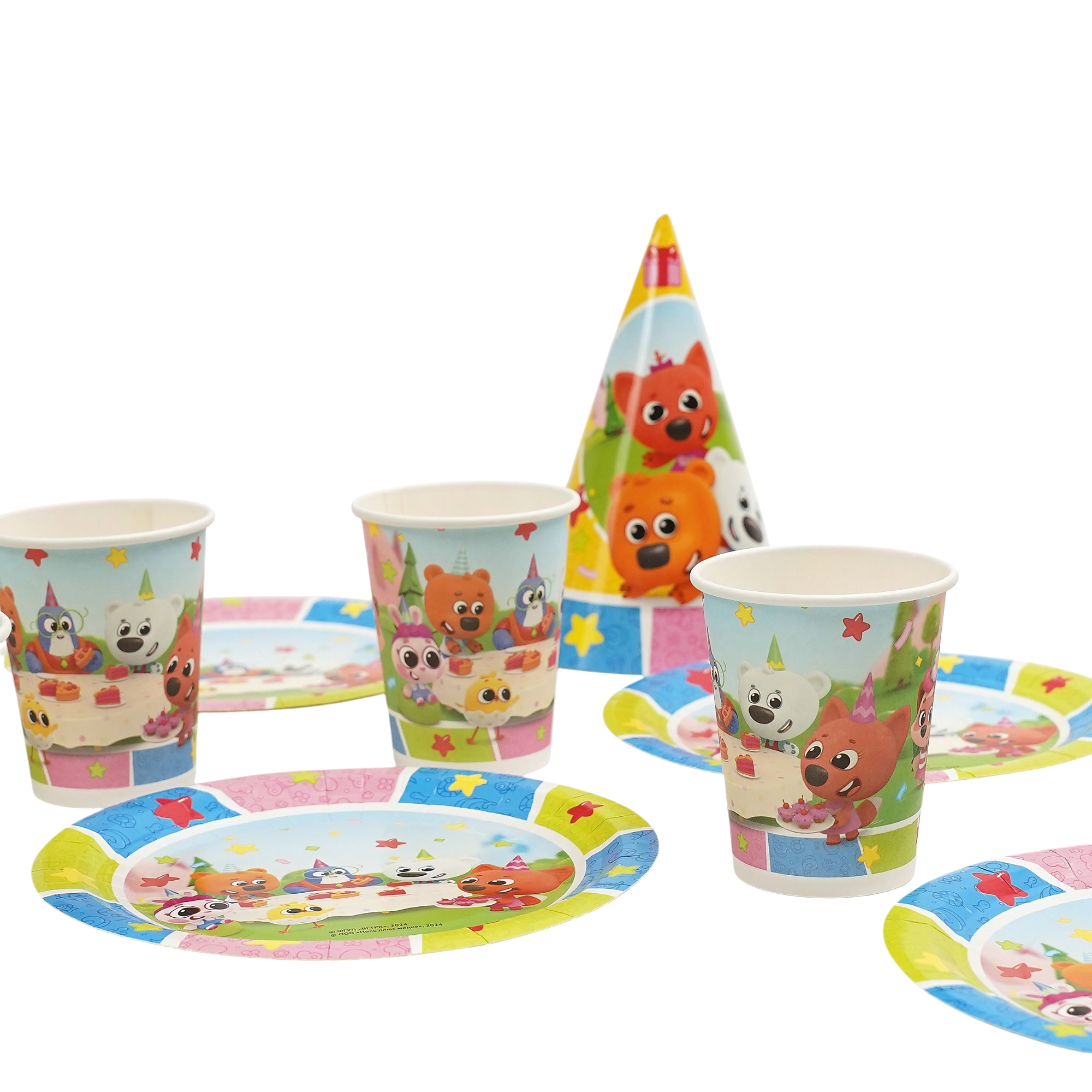 Стаканы бумажные "С днем рождения" Мини-мишки