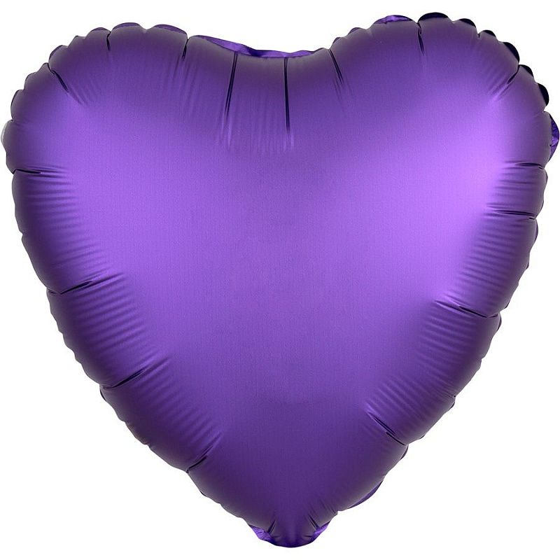 Сердце Фиолетовый Сатин Люкс в упаковке / Satin Luxe Purple Royale