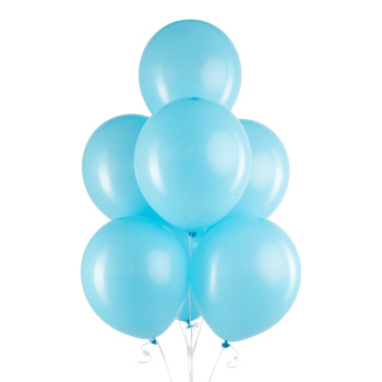 Голубой, Пастель / Light blue, латексный шар 