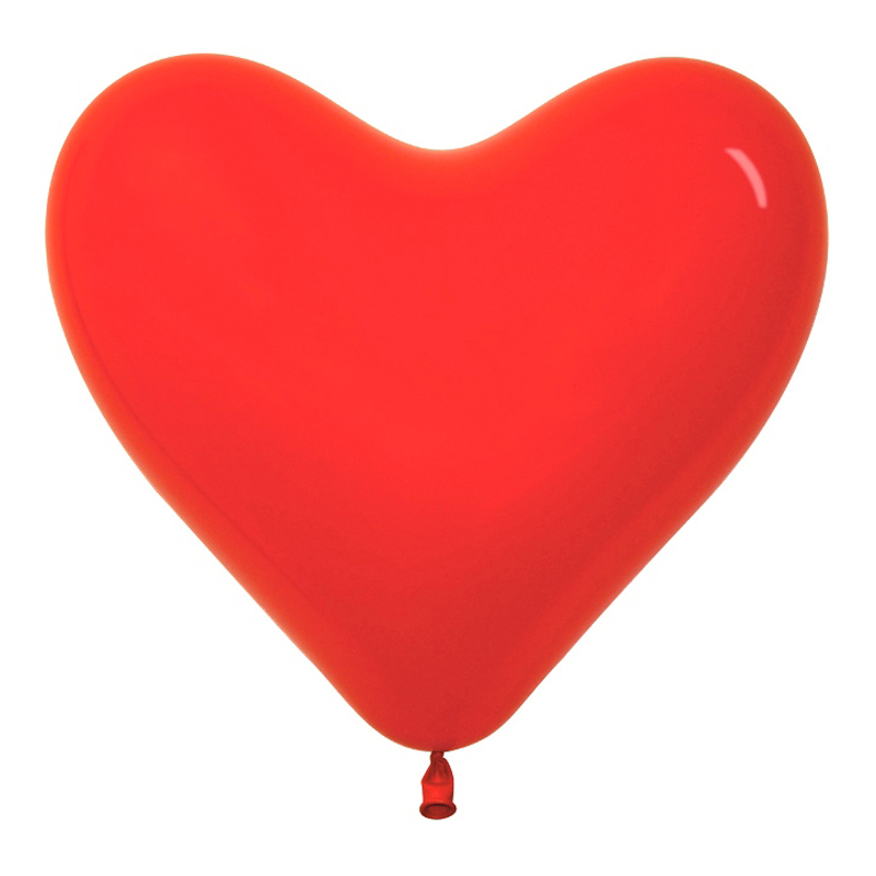 Сердце Красный, Пастель / Red, латексный шар