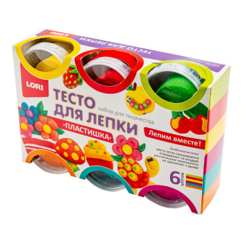 Тесто для лепки. Пластишка №13, 6 цветов