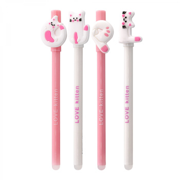 Ручка подарочная, пиши-стирай "LOVE kitten", синяя
