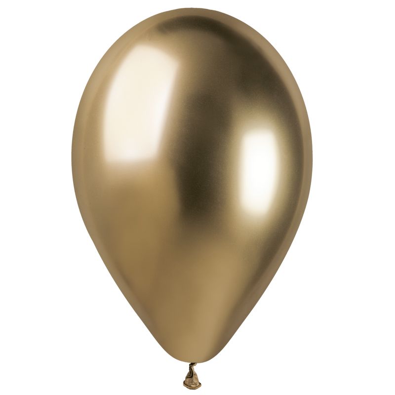 Хром Золото 88, Металл / Shiny Gold, латексный шар