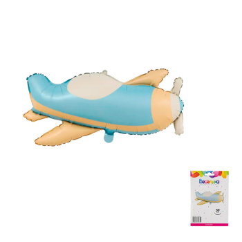 Самолет макарунс в упаковке, фольгированный шар