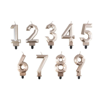 Свеча тортовая цифра "Бриллиант" Золото 1