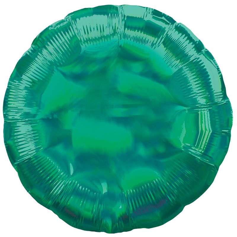 Круг Зеленый Перламутр / Iridescent Green Circle, фольгированный шар