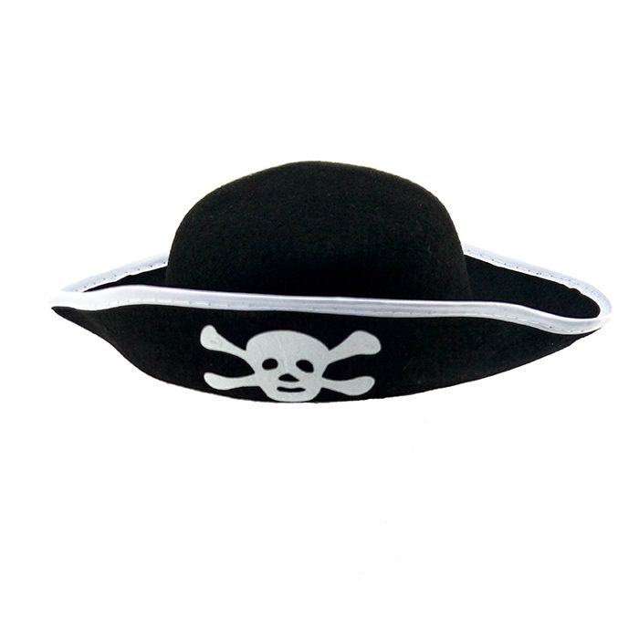Шляпа "Пират" Белый кант, малая