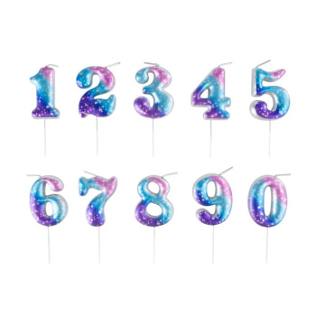 Свеча тортовая цифра 0 "Космос"