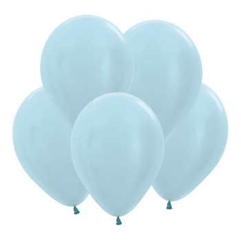 Голубой, Перламутр / Blue, латексный шар
