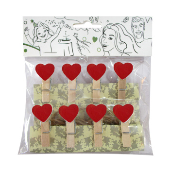 Прищепки декоративные "Красные сердца"