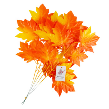 Ветка кленовых листьев, Желто-оранжевая 