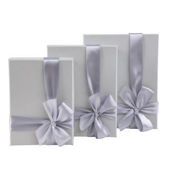 Набор подарочных коробок 3 в 1 с бантом, ореховый матовый