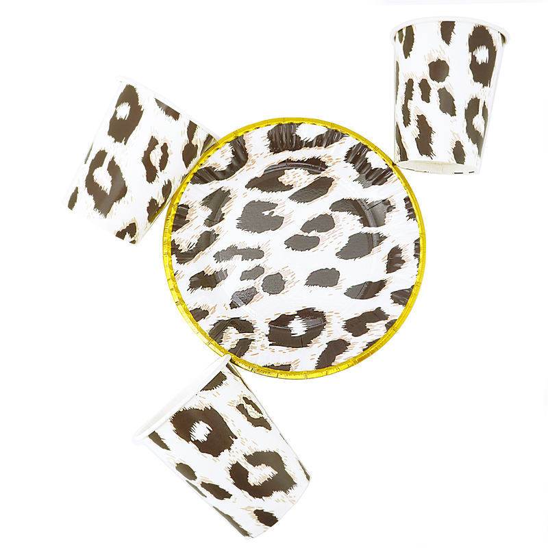 Стаканы бумажные "Леопардовый принт" 
