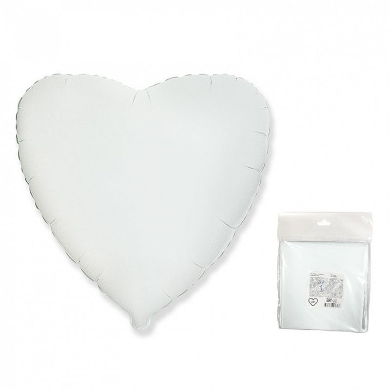 Сердце Белый в упаковке / White