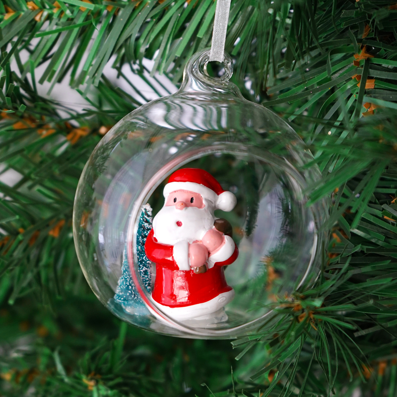 Шар "Дед Мороз и елка", в подарочной упаковке
