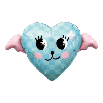 "Сердце Вау" в упаковке, фольгированный шар