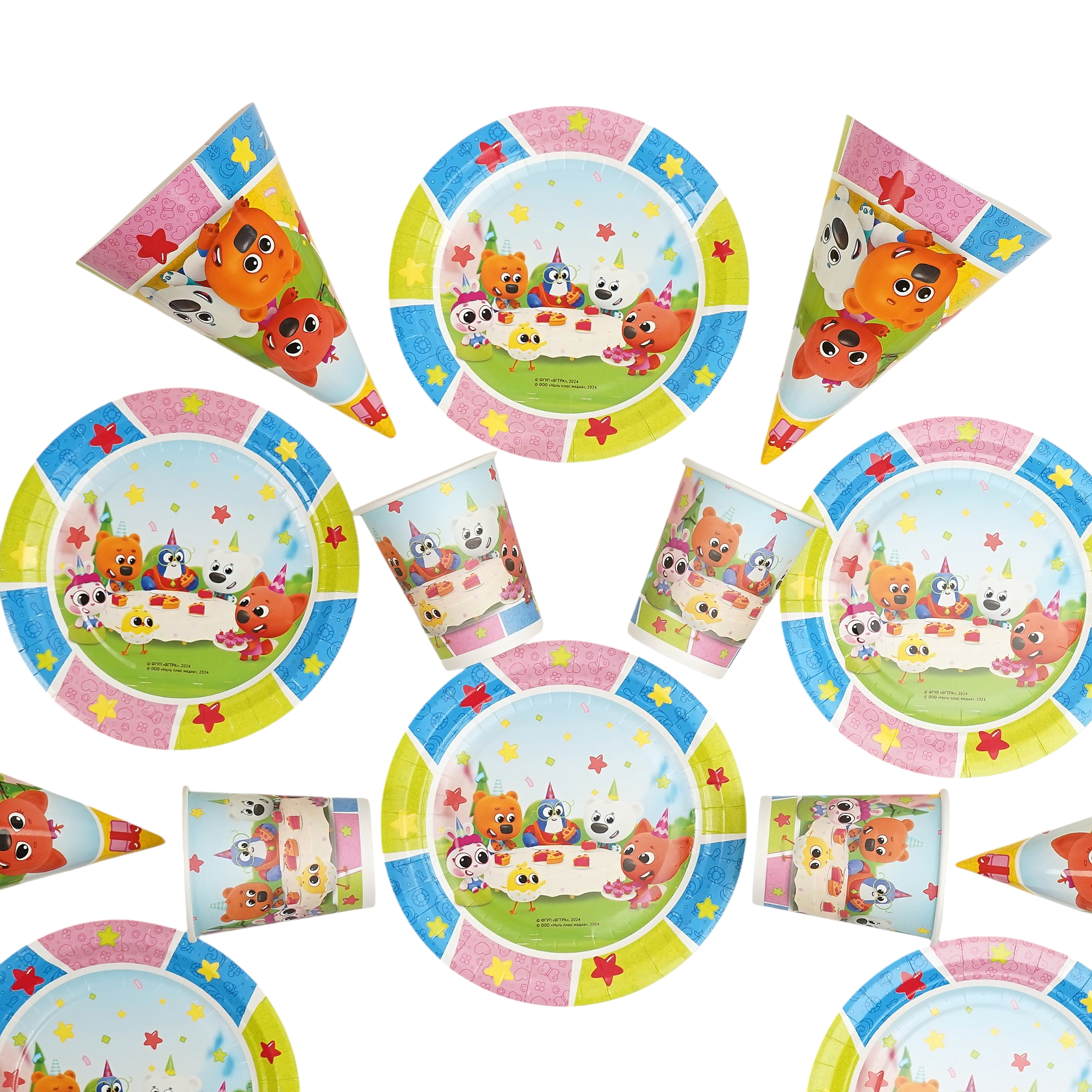 Стаканы бумажные "С днем рождения" Мини-мишки