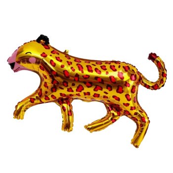 Гепард золотой, фольгированный шар