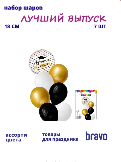 Набор шаров "Лучший выпуск" 7 в 1