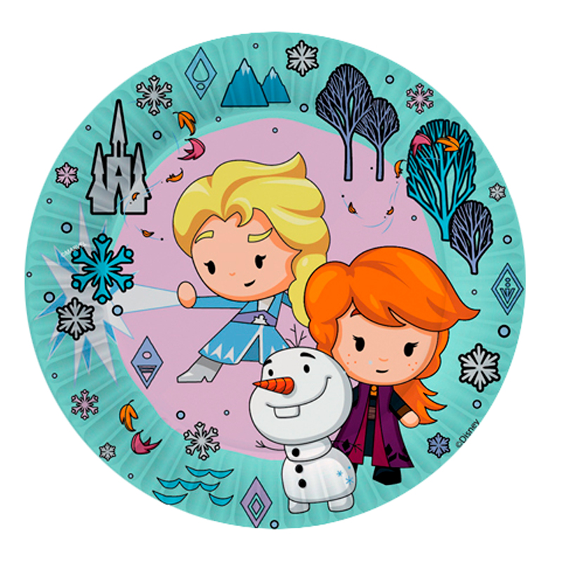 Тарелки "Холодное сердце" Чиби / Frozen Chibi 