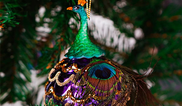 Новый год игрушка павлин