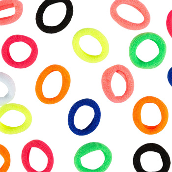 Резинки для волос, ассорти (неон), мини