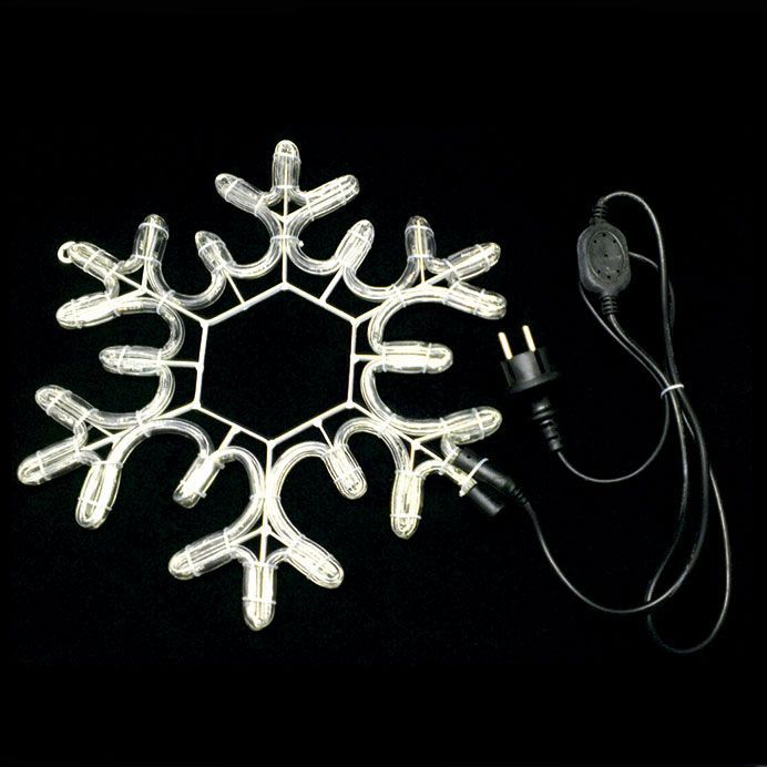 Фигура "Снежинка" / Дюралайт Белый 10,5 мм