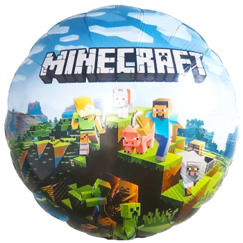 Пиксельные человечки дизайн №1, фольгированный шар