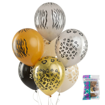 Сафари принт, Ассорти Пастель-Металл, латексный шар