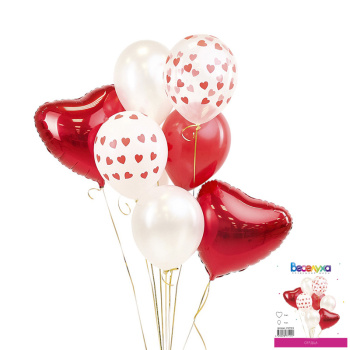 Набор шаров "Сердца" 9 в 1