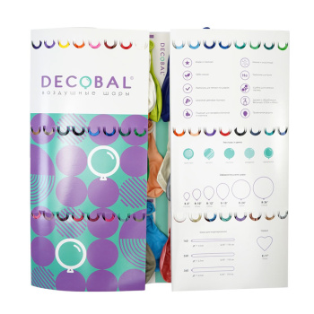 Раскладка по ассортименту и оттенкам шаров Decobal