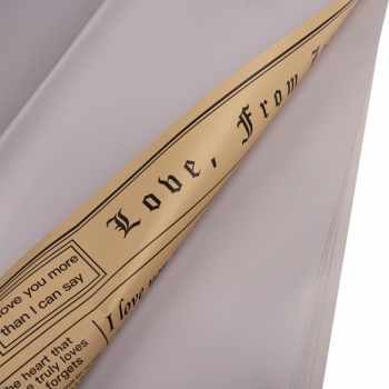 Пленка матовая, газета / крафт сиреневый