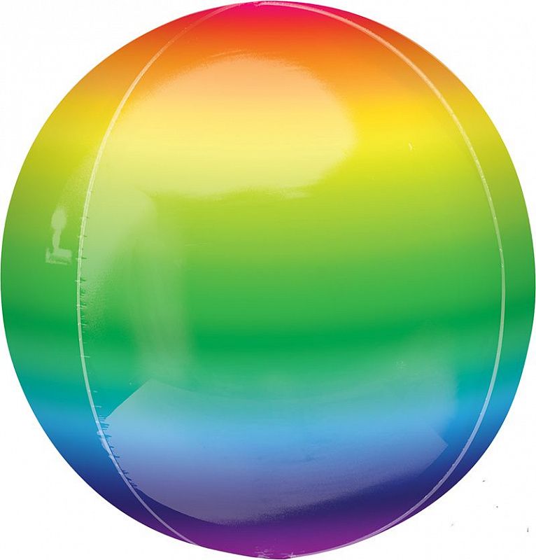 Сфера 3D Радуга в упаковке / Rainbow Orbz, фольгированный шар