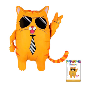 Крутой Кот в упаковке, фольгированный шар