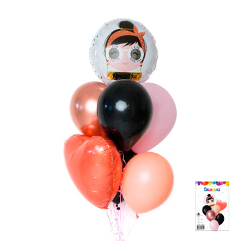 Набор шаров "С Днем Рождения, красотка очки" 7 в 1