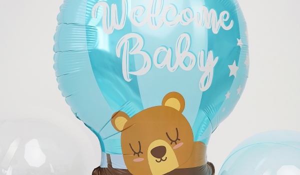  Мишка на воздушном шаре Добро пожаловать малыш