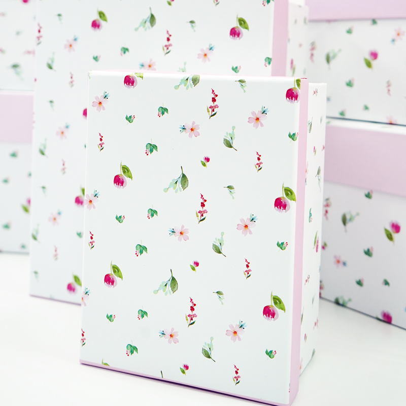 Набор подарочных коробок 10 в 1 "Нежные цветы"