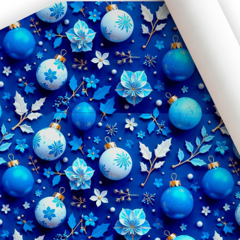 Бумага подарочная "Волшебный шар" Синий